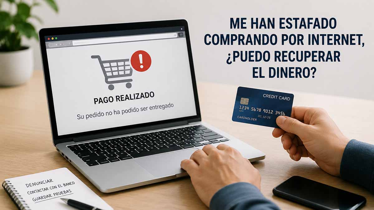 Me han estafado comprando por internet, ¿puedo recuperar el dinero?